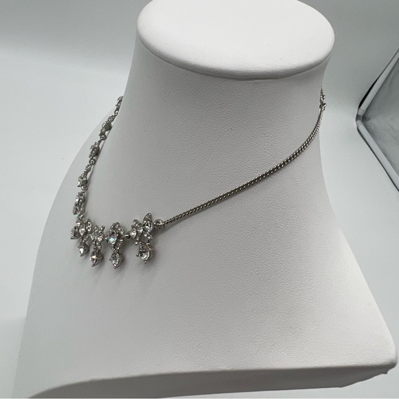 Givenchy Signed Crystal Necklace & Earring Set – Silver Tone - Picture 5 of 11